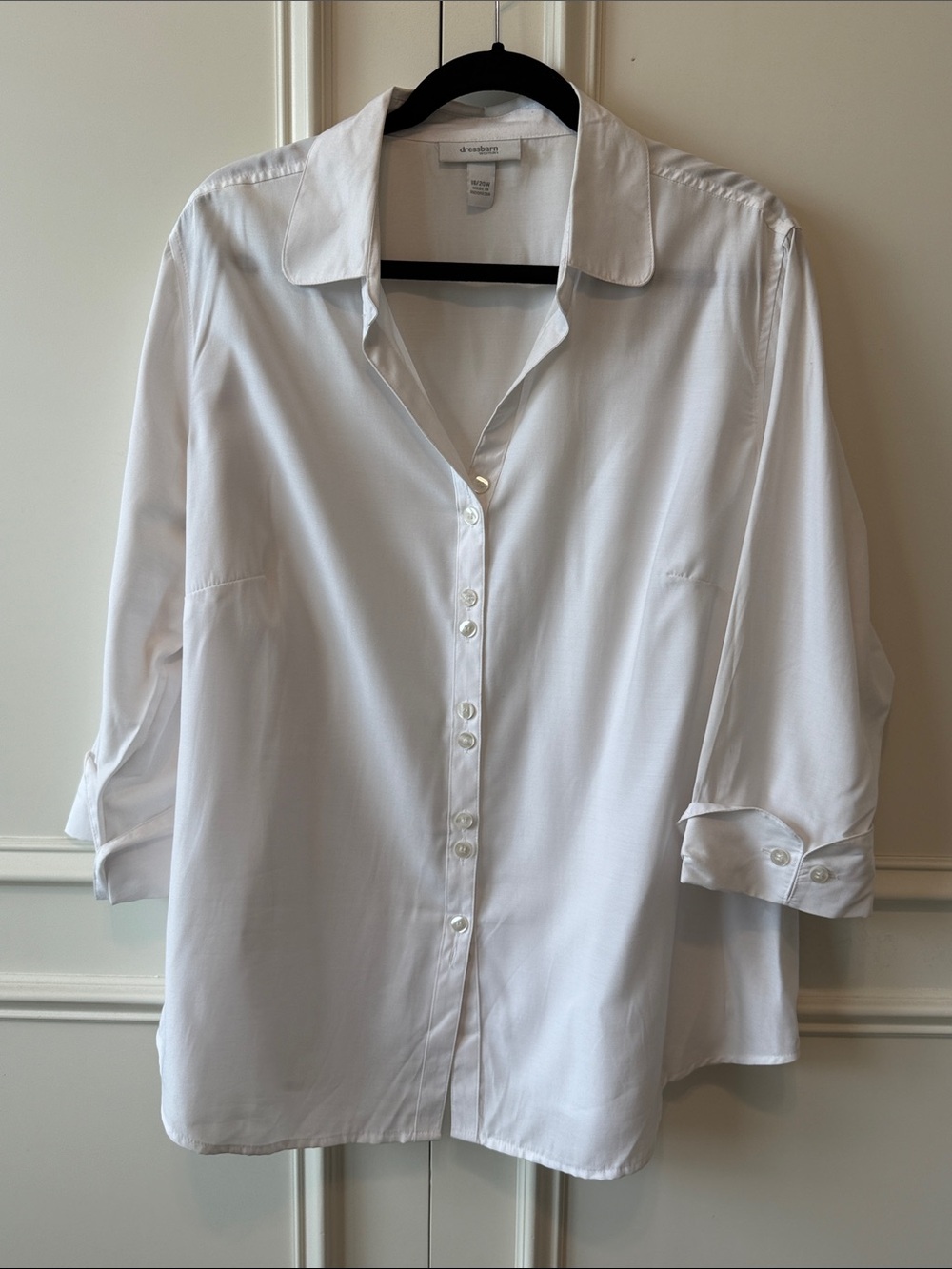 Dress Barn White Women’s Casual Button-Down Shirt